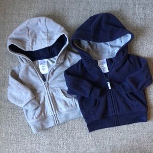 Baby fleece zip up hoodies